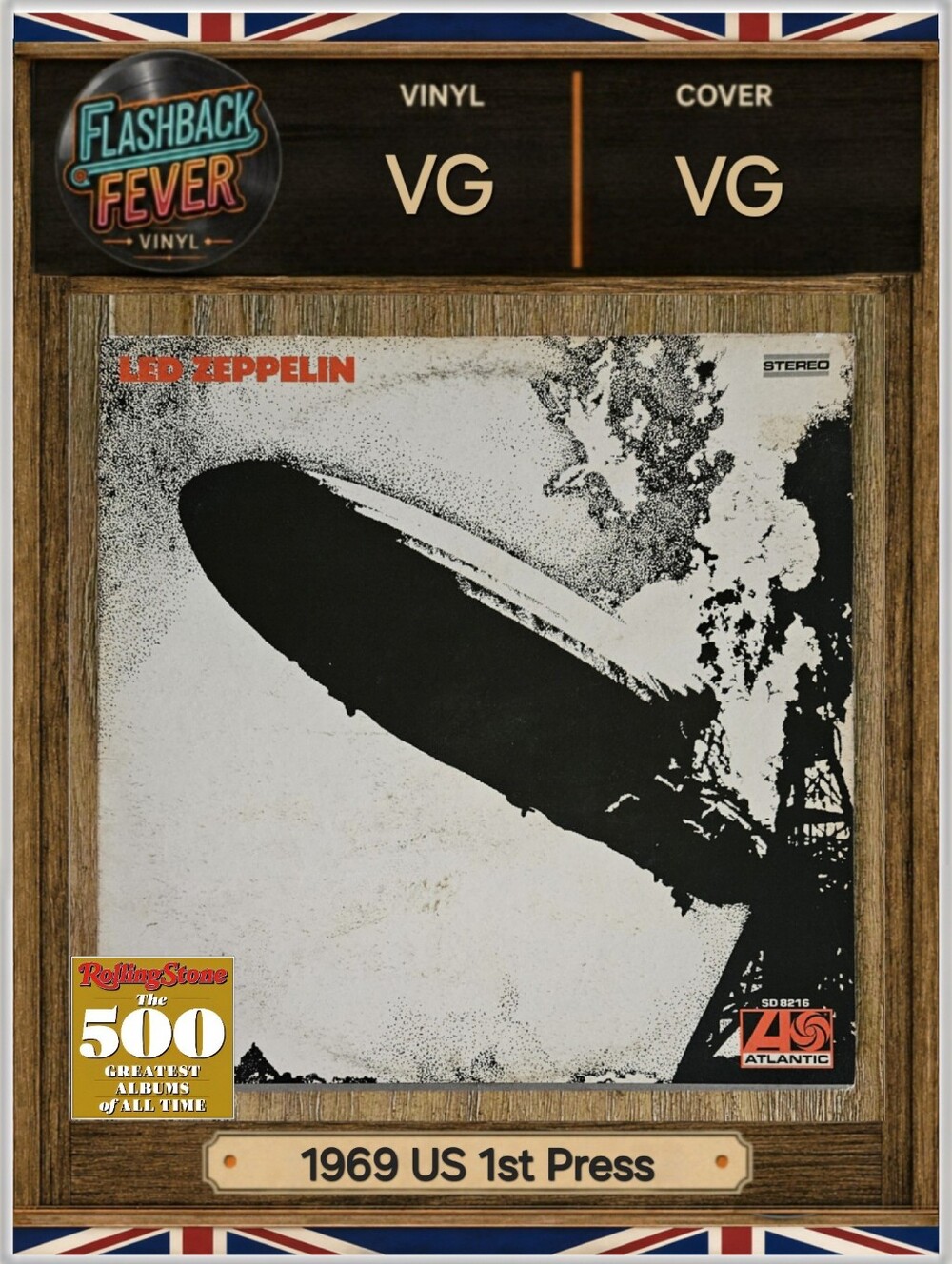 LED ZEPPELIN•Led Zeppelin•Jan 13 1969 US Stereo(#SD 8216) Terre Haute, 1st Press - Picture 3 of 11